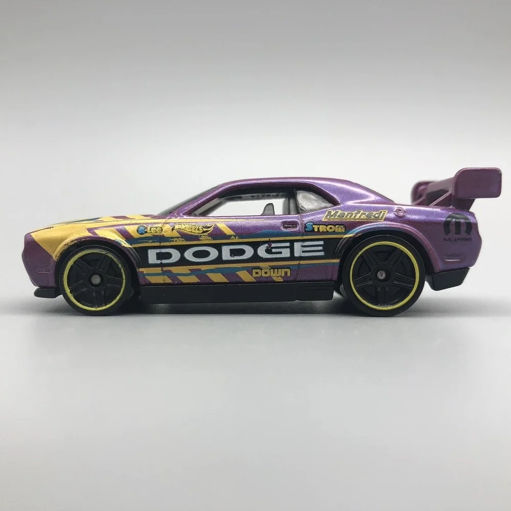 Hot Wheels Dodge Challenger Drift Car Purple Diecast 1/64 HW Speed Graphics